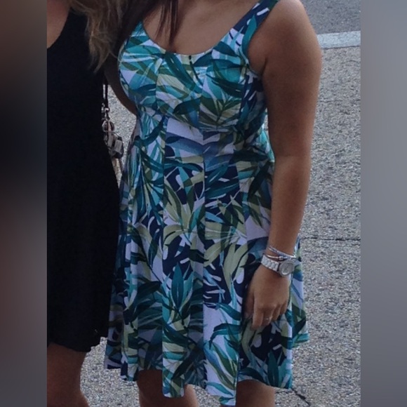 Dress Barn Tropical Print Dress - Picture 4 of 6